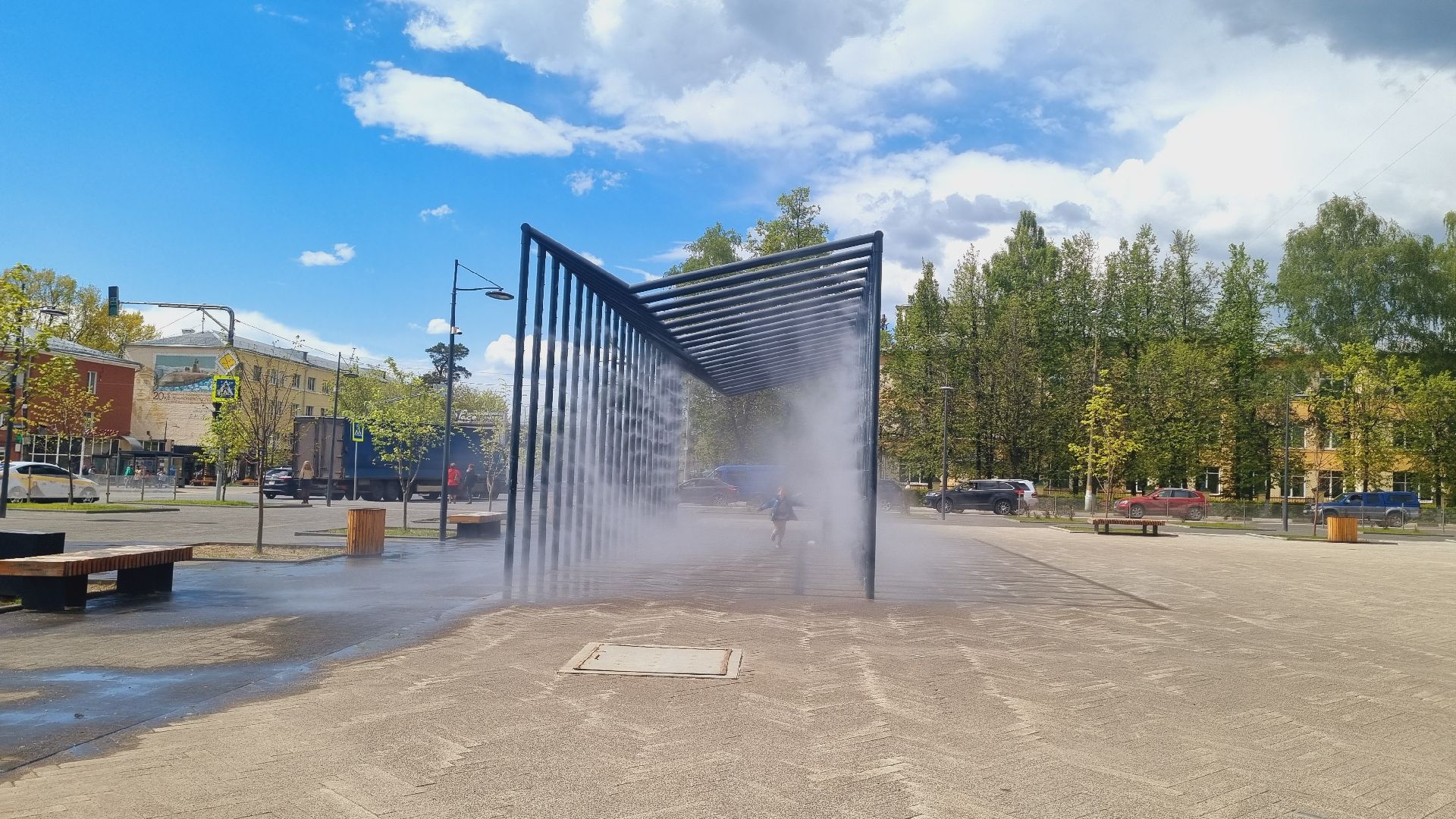 Подмосковье, Ивантеевка, фонтан