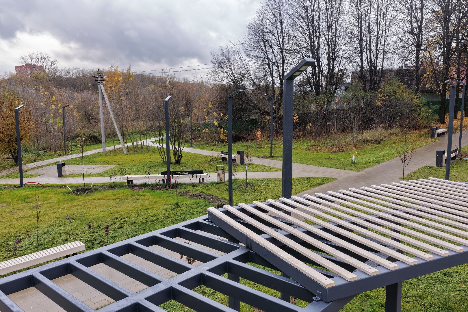 видео с коптера, пешеходная зона в щелкове, молодежная набережная щелково,