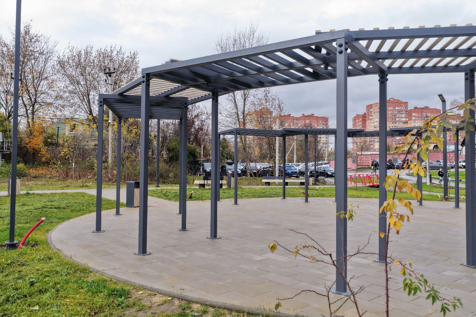 видео с коптера, пешеходная зона в щелкове, молодежная набережная щелково,