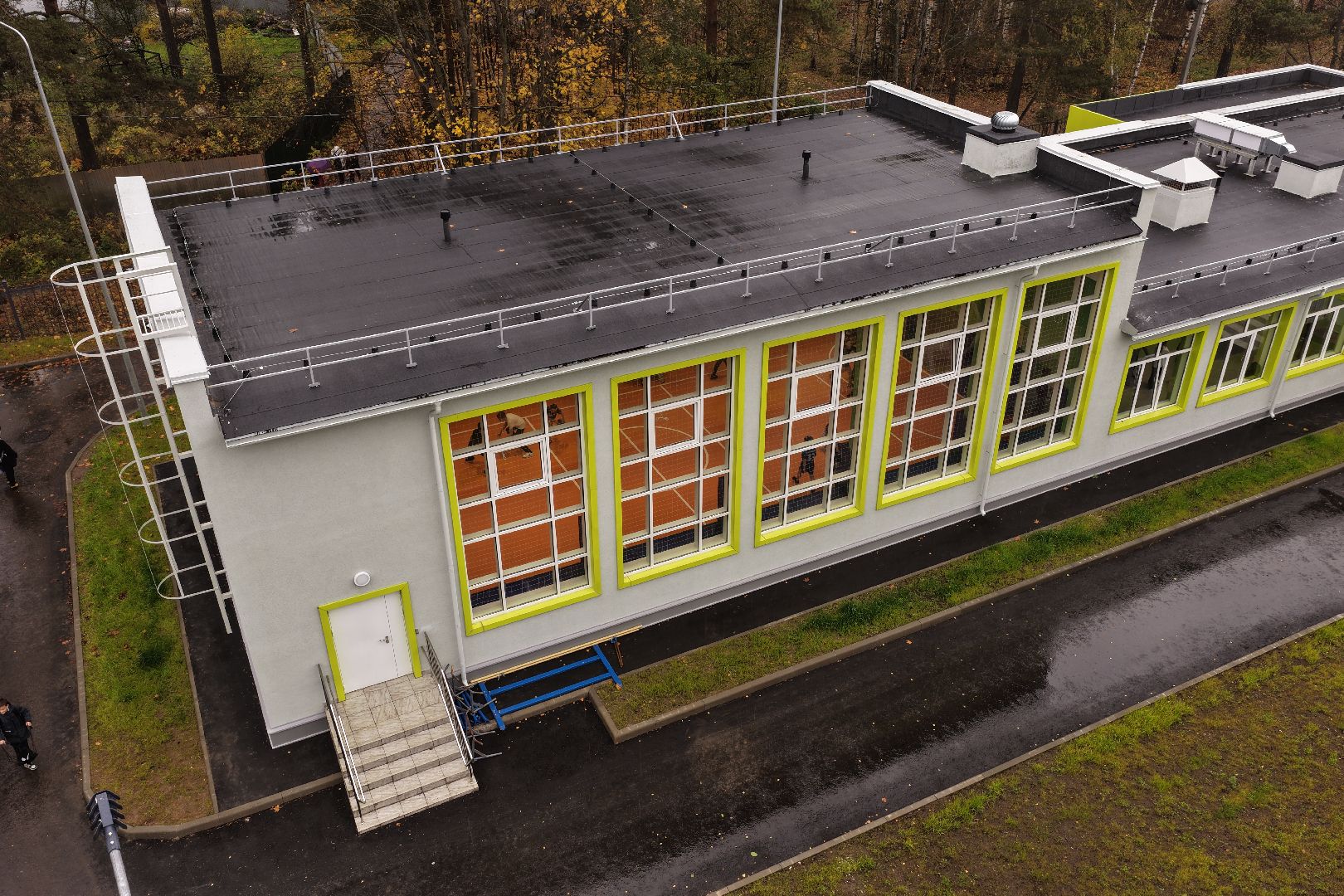 видео с коптера, школа 21 в щелково,