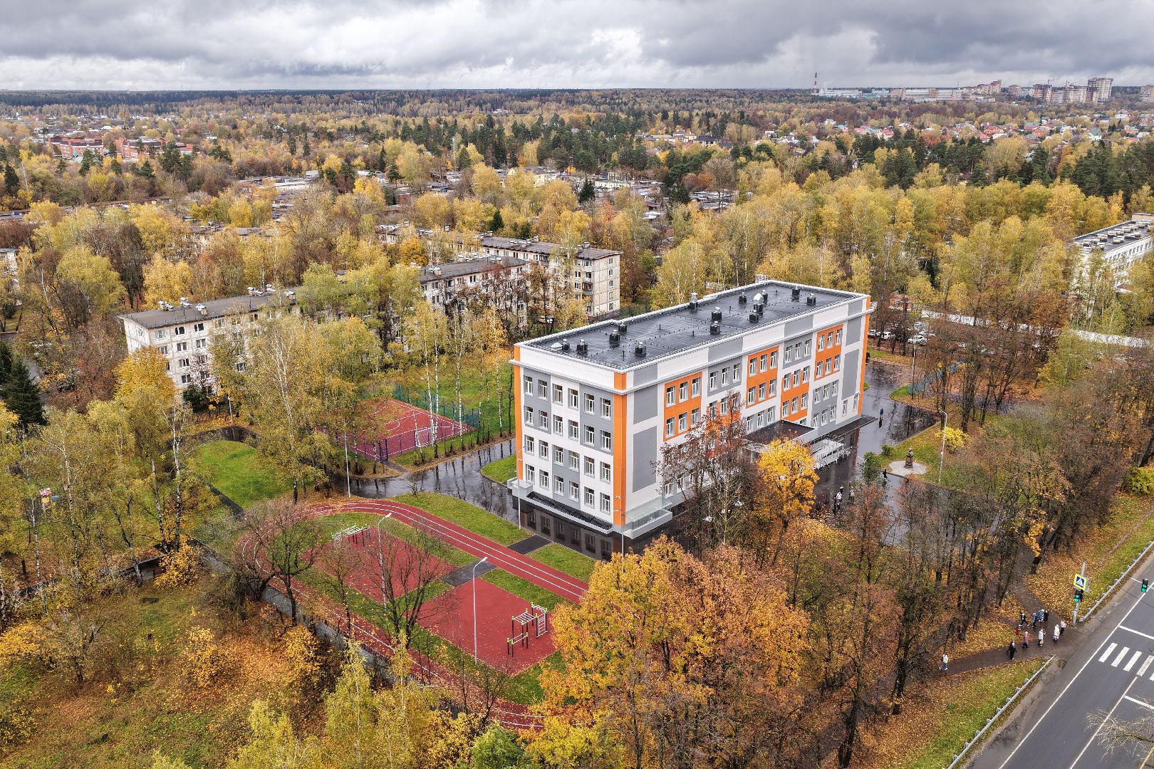 видео с коптера, лицей 14, лицей 14 в щелкове,