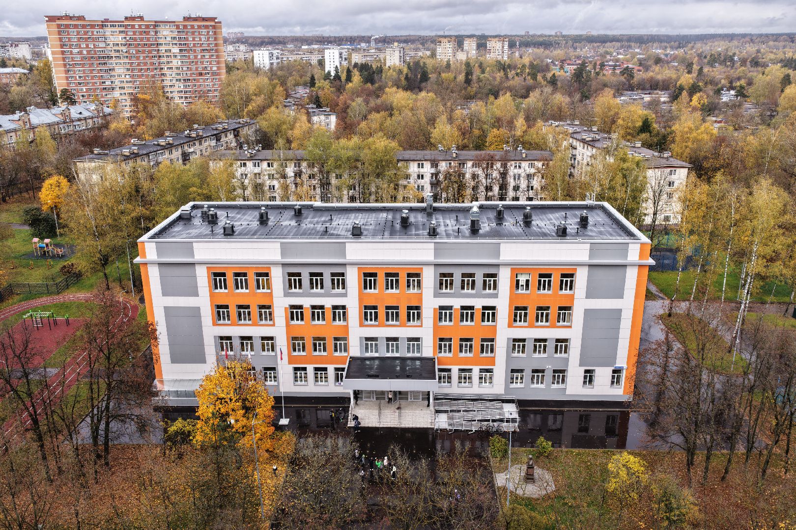 видео с коптера, лицей 14, лицей 14 в щелкове,