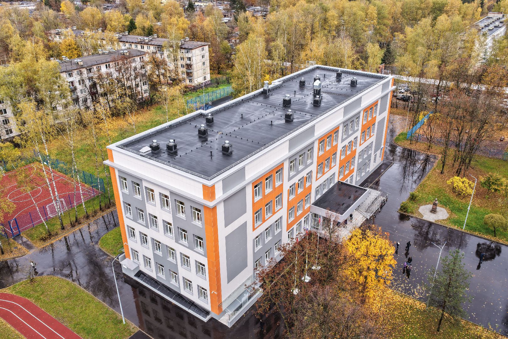 видео с коптера, лицей 14, лицей 14 в щелкове,