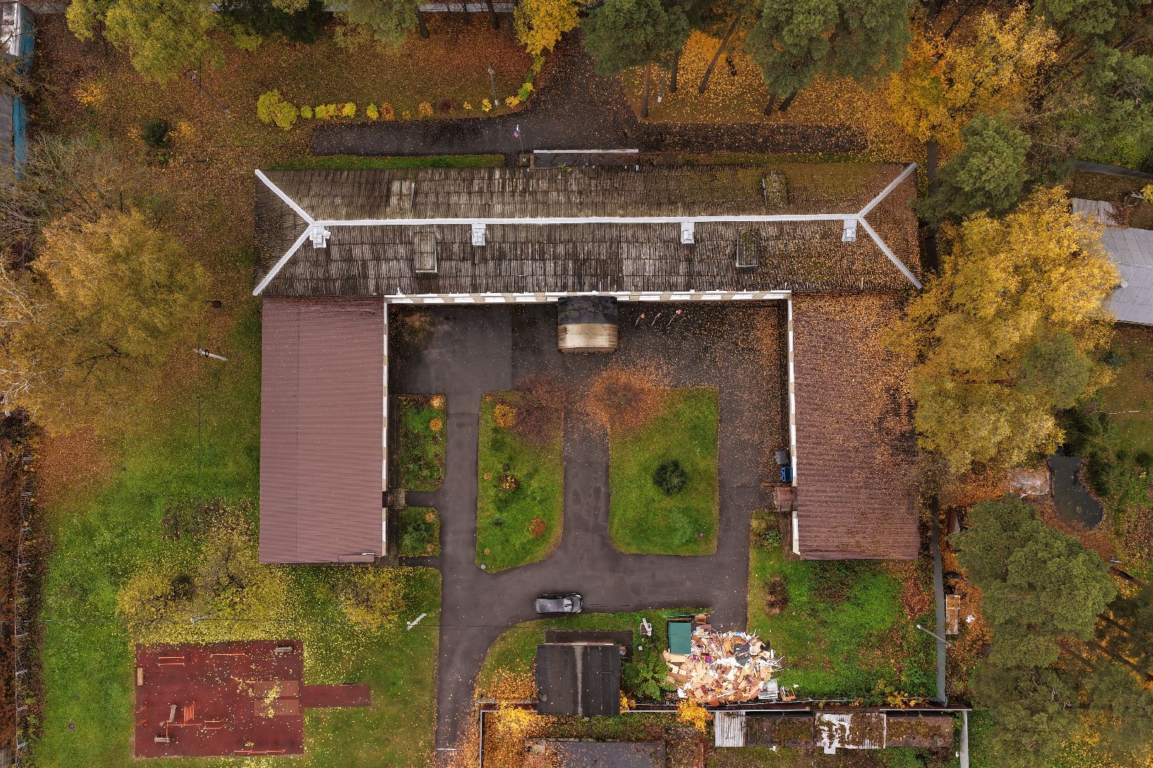 видео с коптера, школа 21 в щелково,