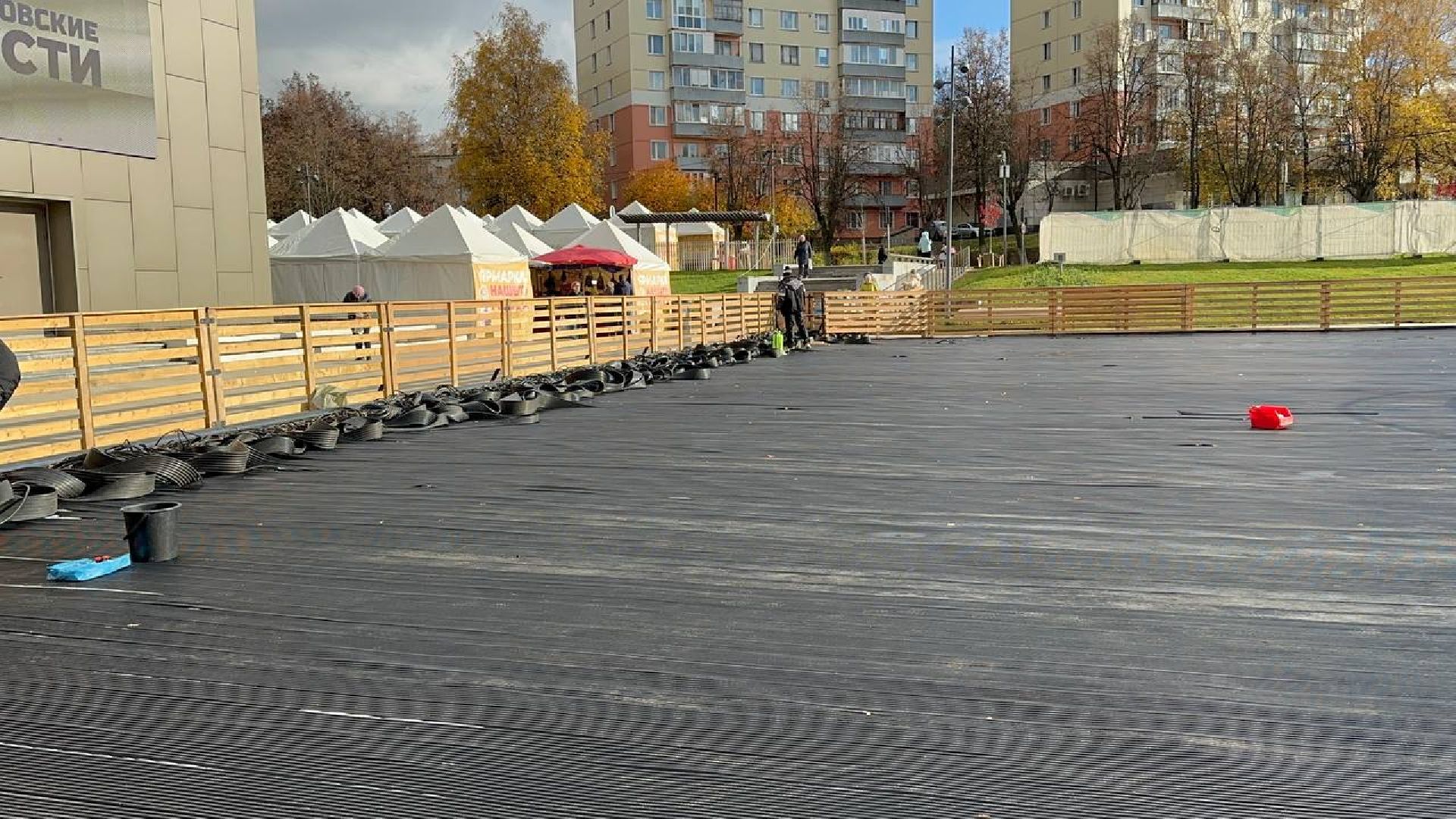 каток, зима в подмосковье, видное,