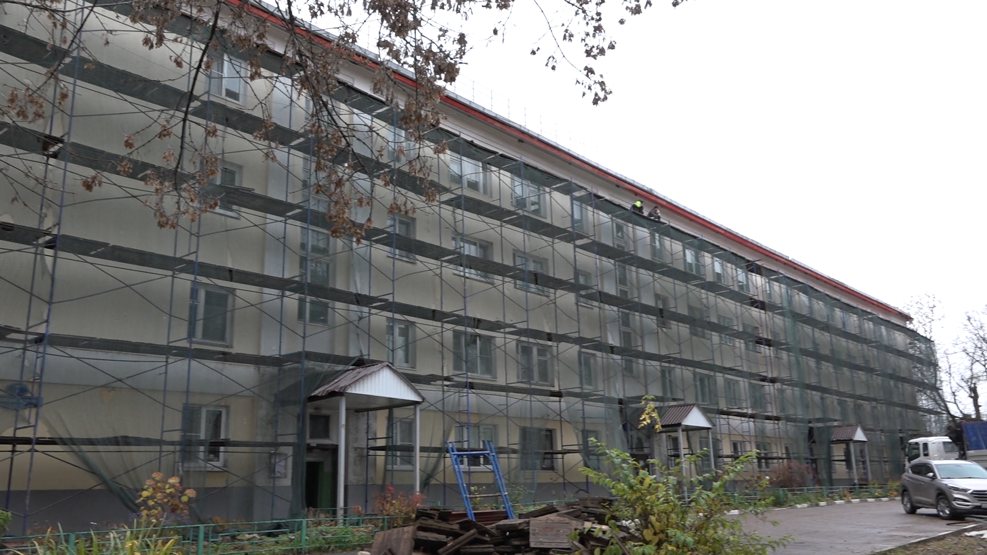 дос, дом офицерского состава, власиха дос, капремонт кровли, двускатная крыша,