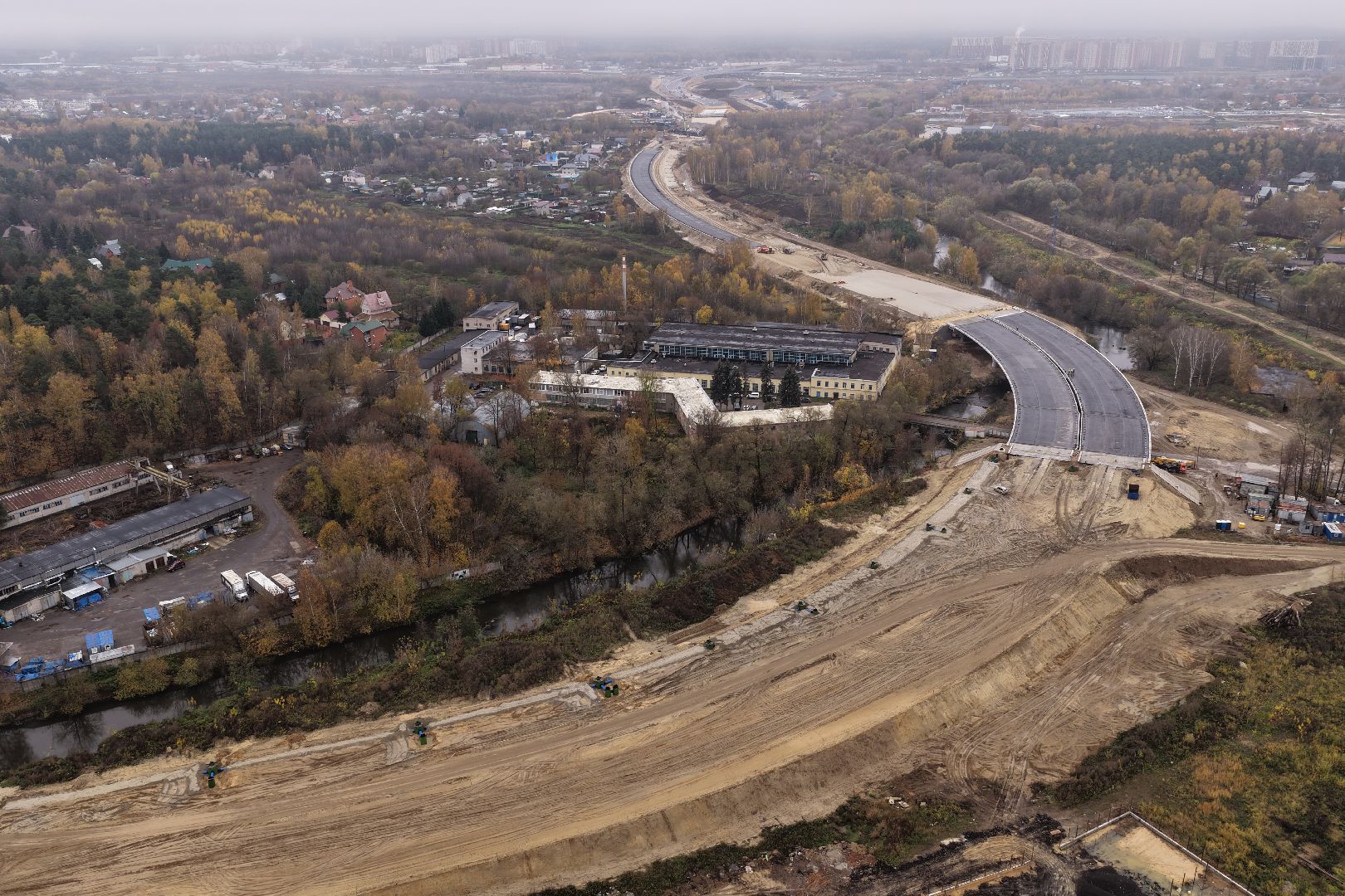 видео с коптера, юла, южно-лыткаринская автодорога,