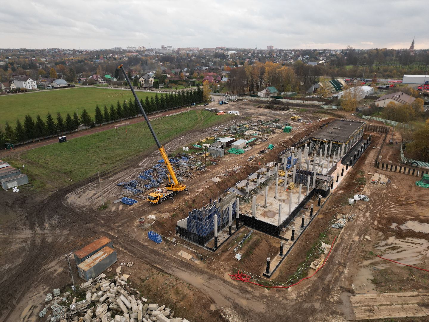 видео с коптера, стадион спартак, спорт в можайске,