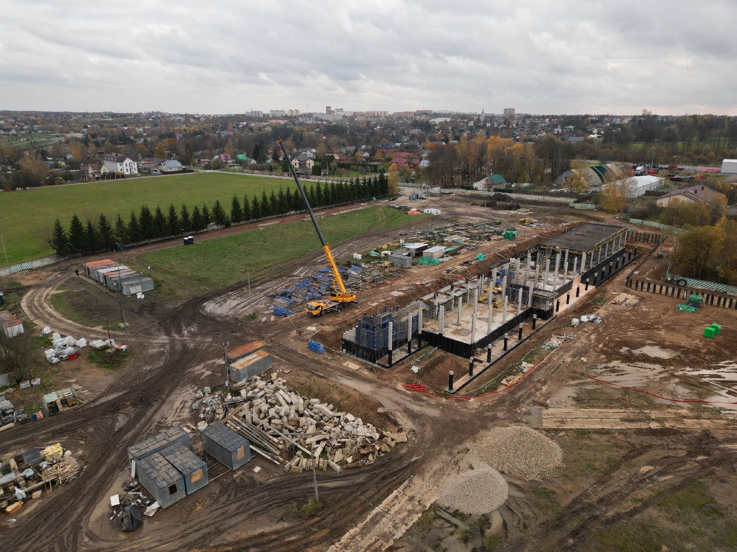 видео с коптера, стадион спартак, спорт в можайске,
