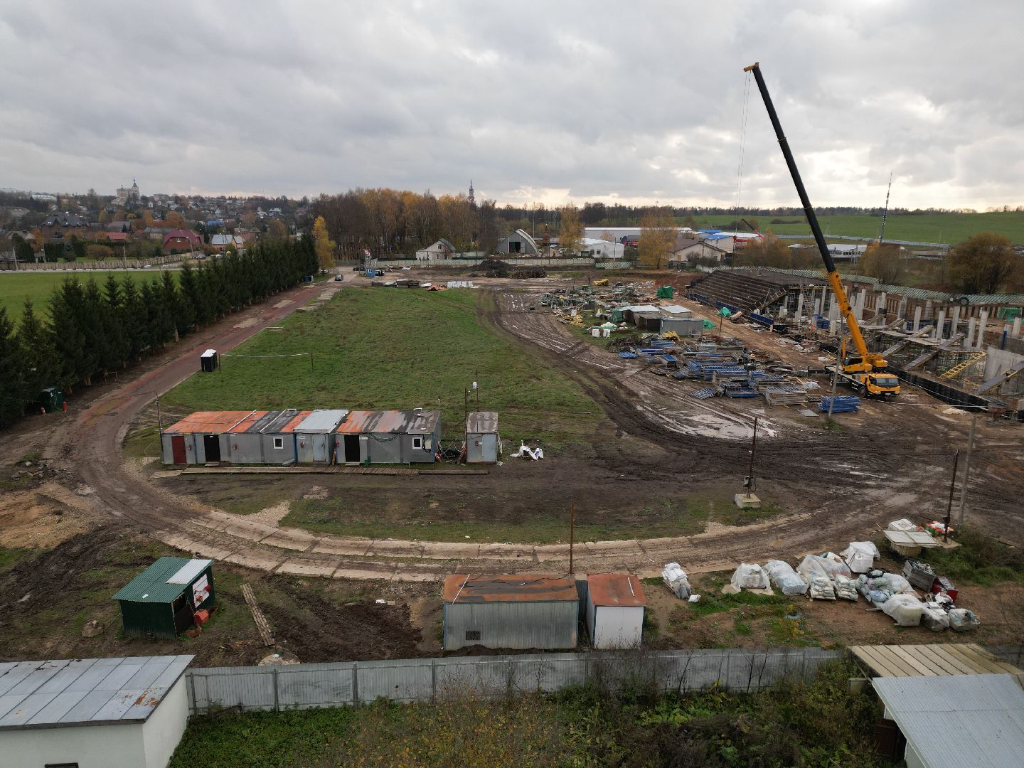 видео с коптера, стадион спартак, спорт в можайске,