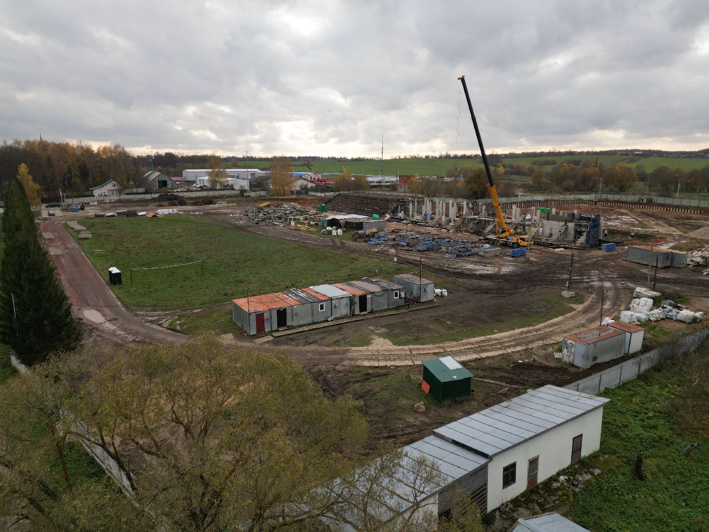 видео с коптера, стадион спартак, спорт в можайске,