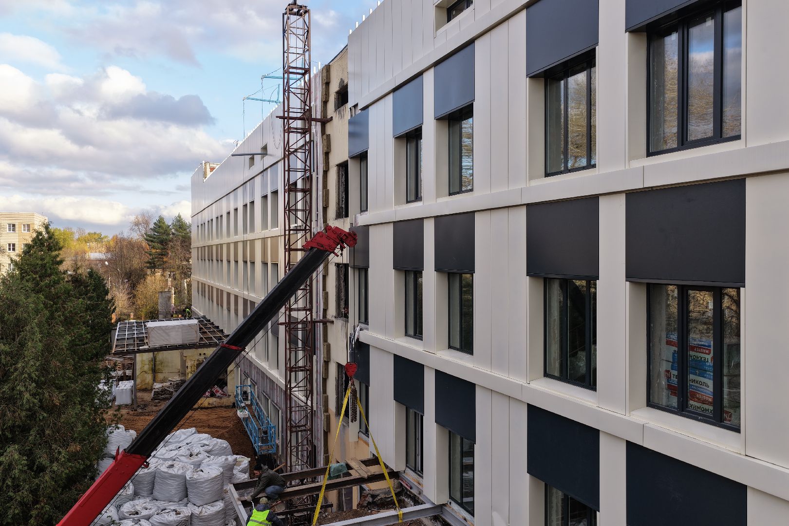 видео с коптера, больница в можайске,