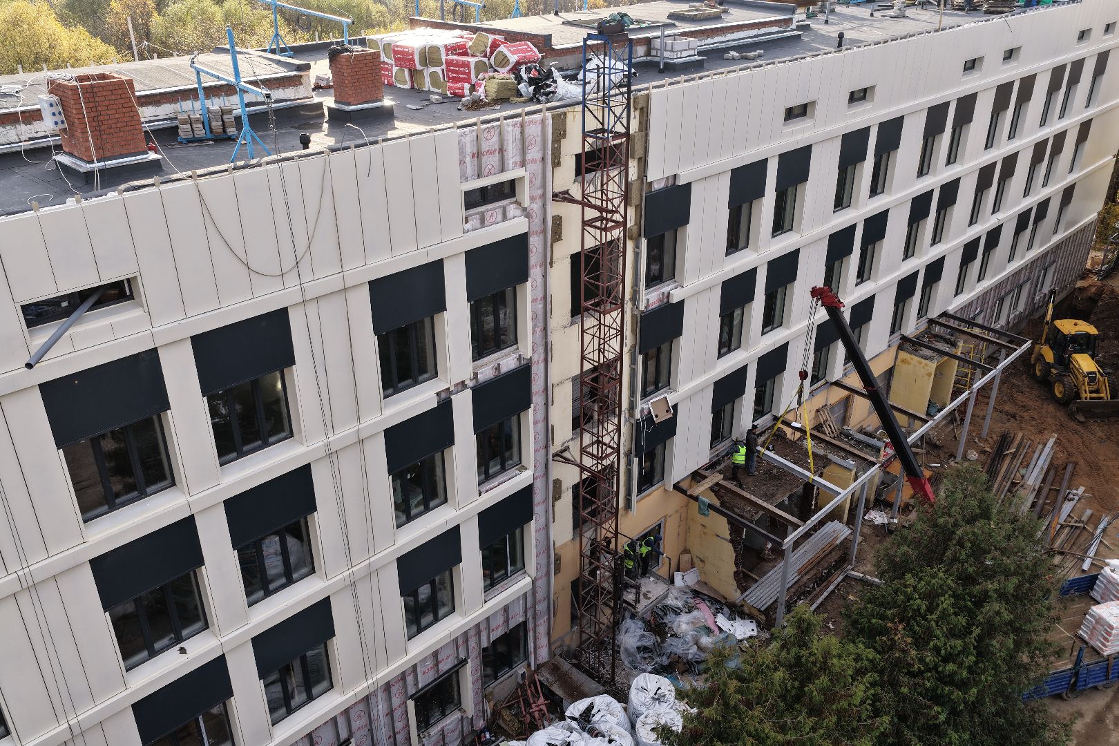 видео с коптера, больница в можайске,