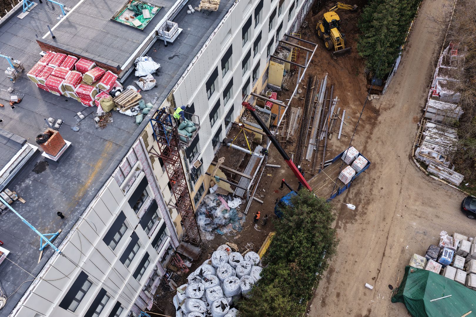 видео с коптера, больница в можайске,