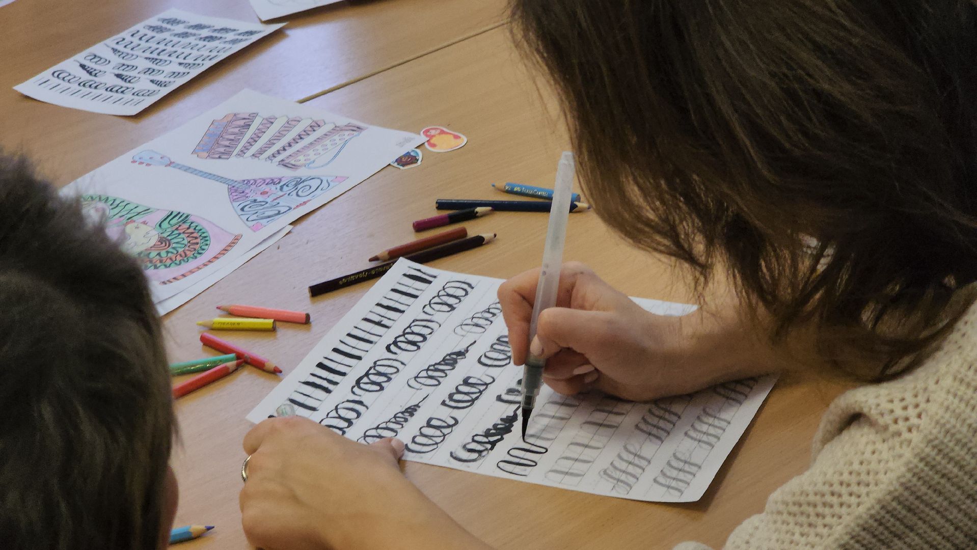 долгопрудный, дк вперед, центр русской культуры, русская калиграфия, роспись русского севера, день народно единства, мастер-класс, дети,