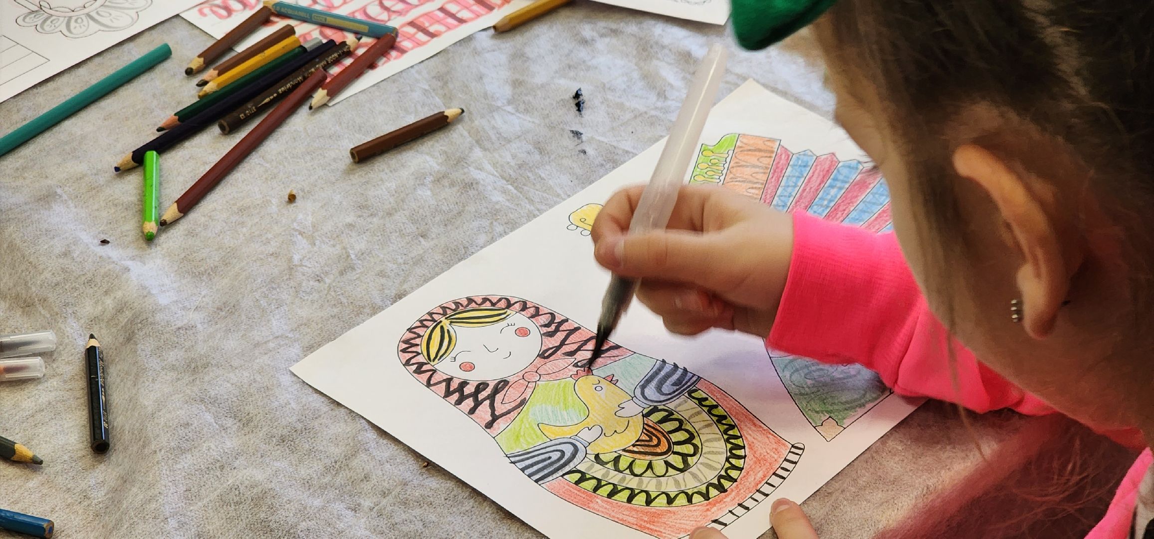 долгопрудный, дк вперед, центр русской культуры, русская калиграфия, роспись русского севера, день народно единства, мастер-класс, дети,