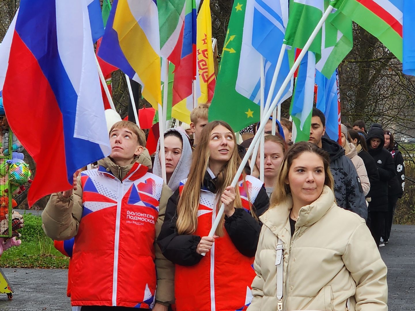 чехов, парк культуры и отдыха, день народного  единства, праздник, торжество, патриотические акции, флаг россии, флаги регионов россии, акция дружба народов, мастер-классы, конкурсы, исторический тест, волонтеры подмосковья, игровая программа, концерт,