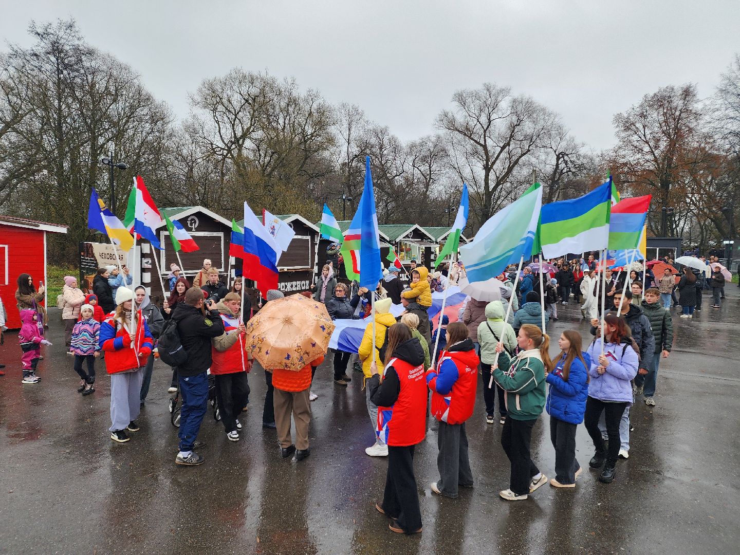 чехов, парк культуры и отдыха, день народного  единства, праздник, торжество, патриотические акции, флаг россии, флаги регионов россии, акция дружба народов, мастер-классы, конкурсы, исторический тест, волонтеры подмосковья, игровая программа, концерт,