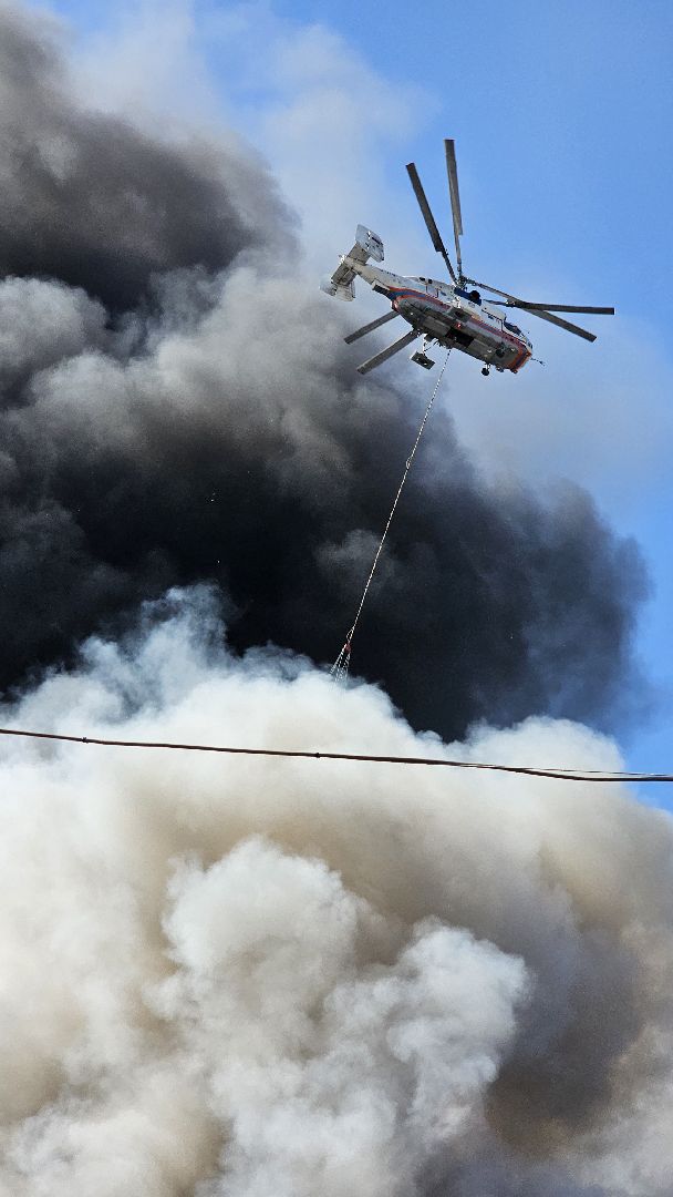 пожар, покрышки, склад, пожаротушение, МЧС, Дзержинский