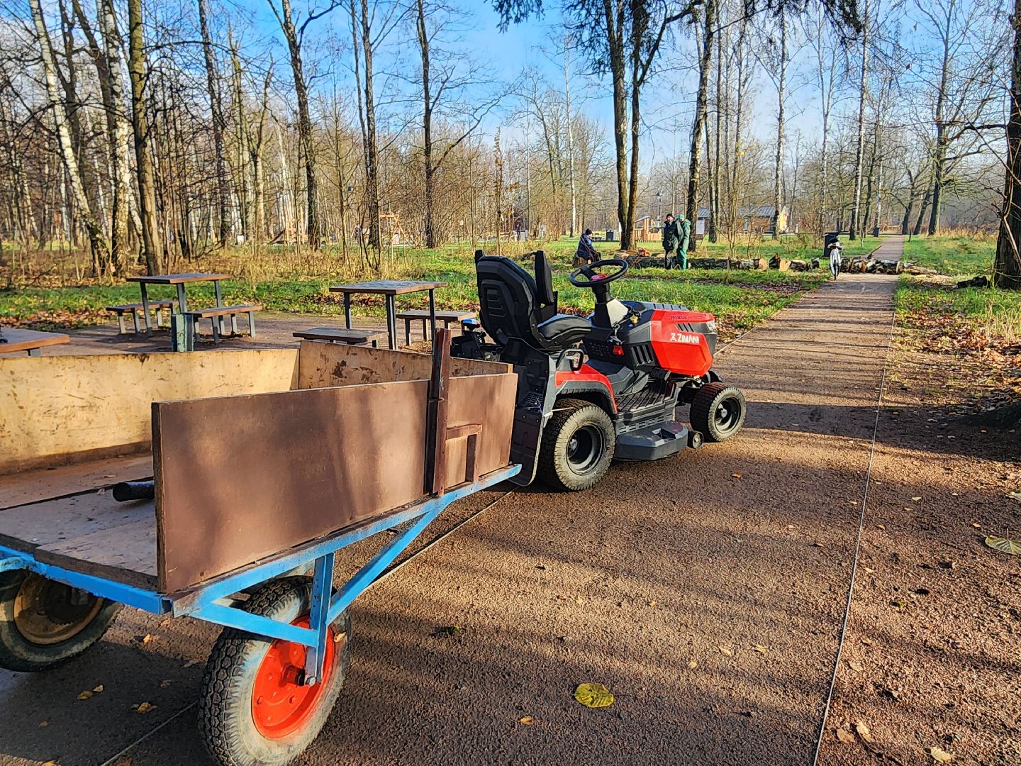 фрязино, новая техника, лесопарк, подготовка к зиме,