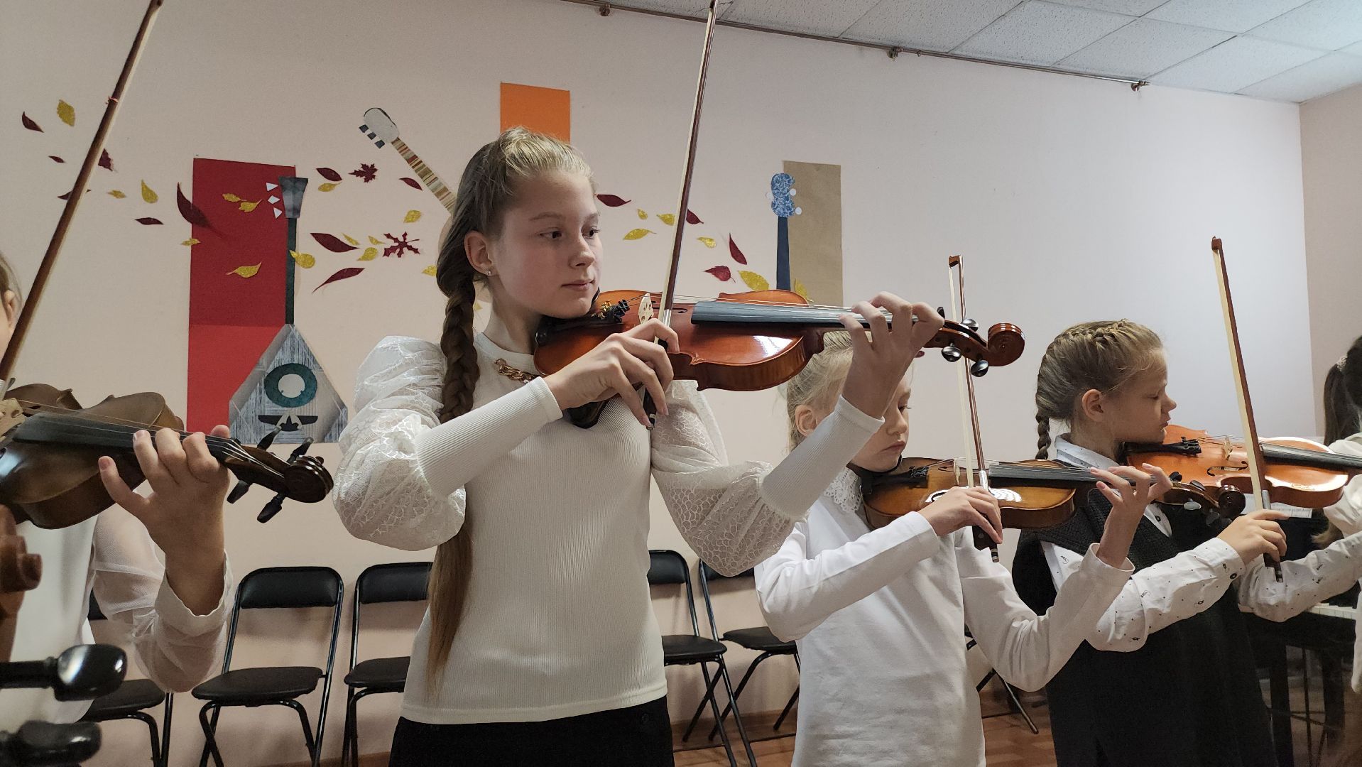 кашира, симфонический оркестр, детская школа искусств, дети, музыканты, скрипка, виолончель, контрабас,
