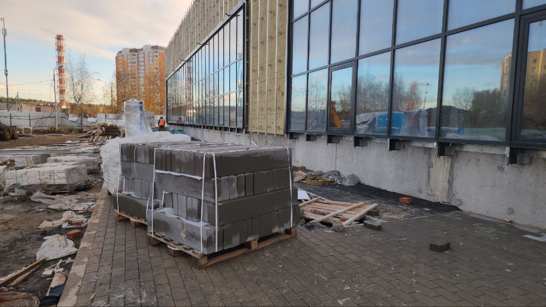 фок с бассейном, Лобня, Строительство ,