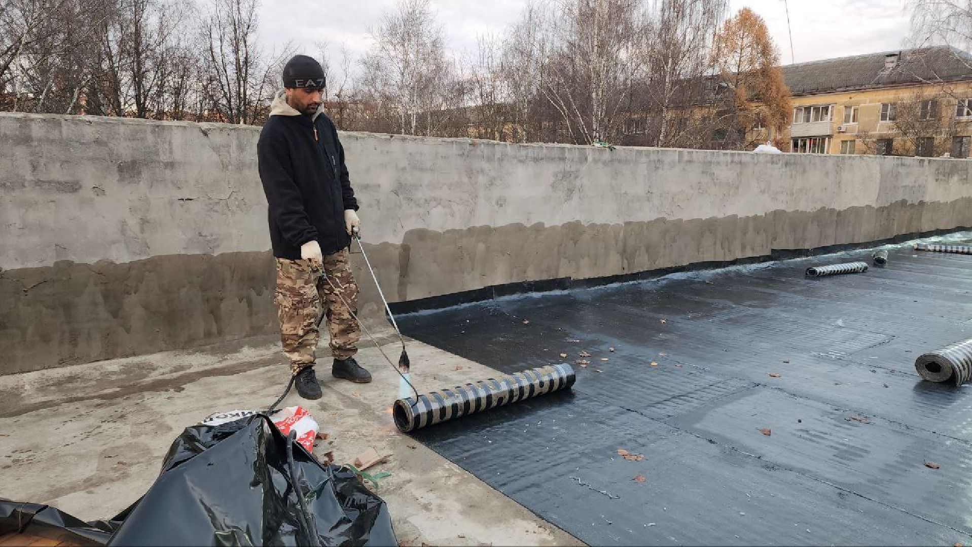 Лобня, Капитальный ремонт школы ,Ремонт кровли,