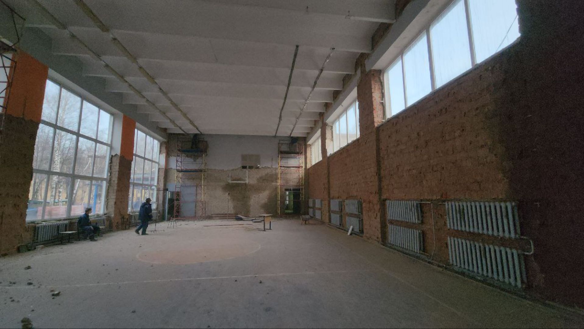 Лобня, Капитальный ремонт школы ,Ремонт кровли,