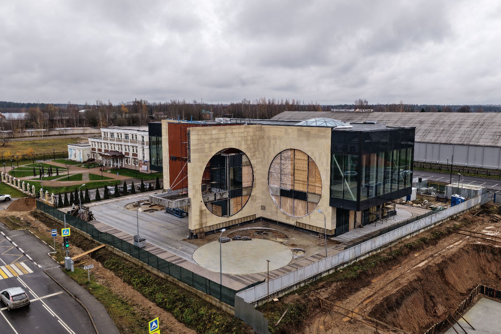 видео с коптера, дворец торжеств шаховская,