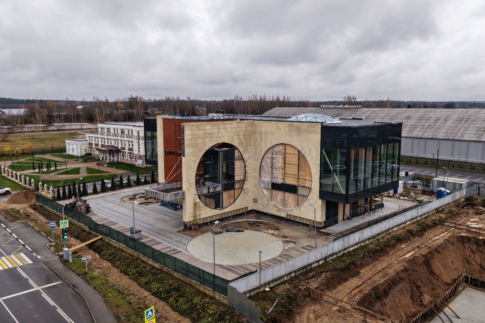 видео с коптера, дворец торжеств шаховская,