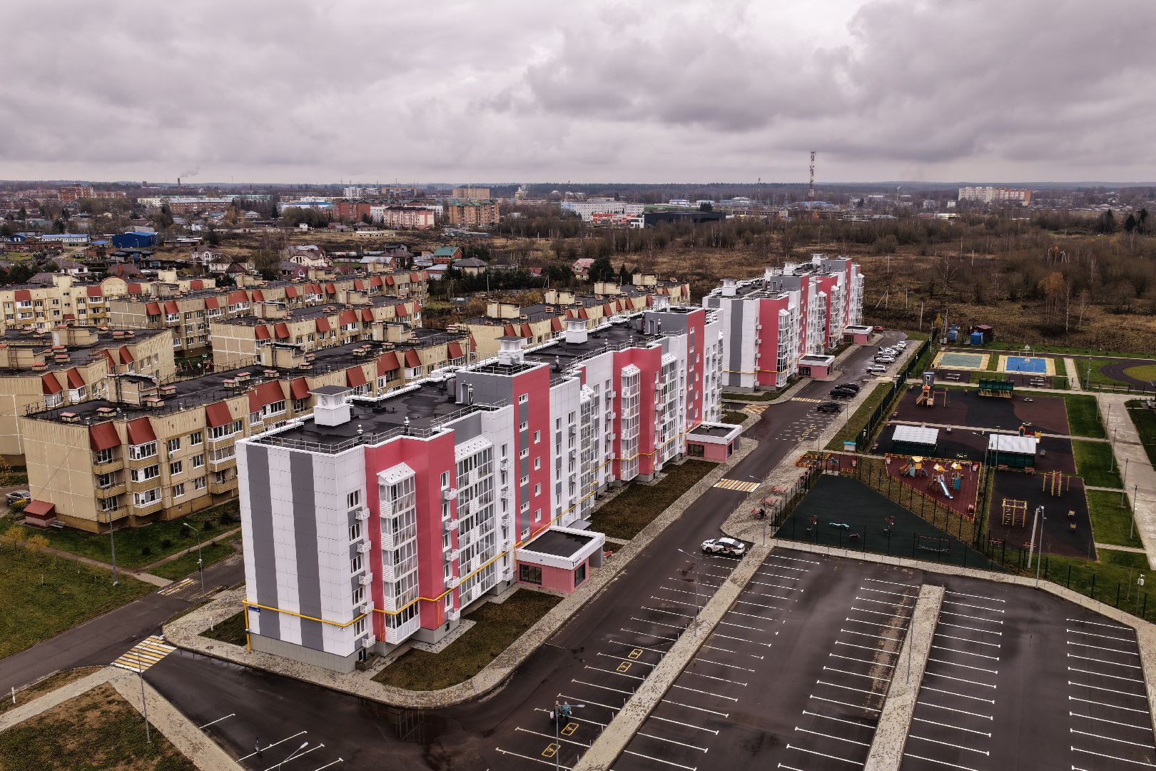 видео с коптера, новостройки в волоколамске, ветхое жилье в волоколамске,  переселение жителей из аварийного жилья,