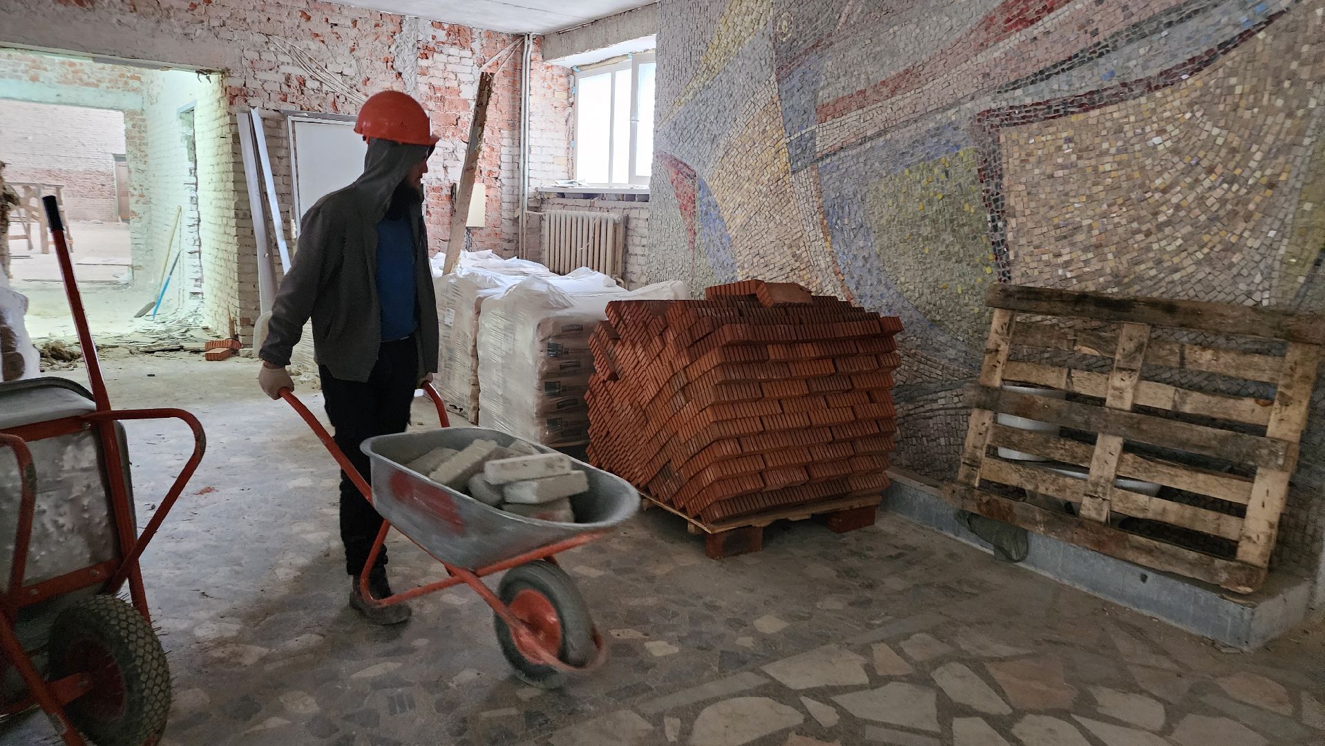 капитальный ремонт, лицей протвино, стройка,