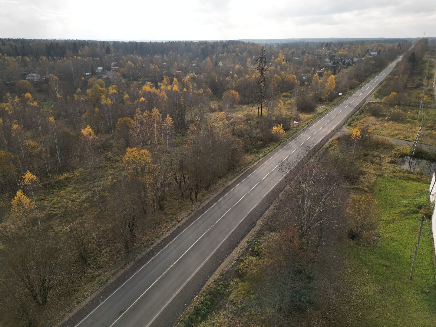 видео с коптера, обновление дорог в можайском округе,