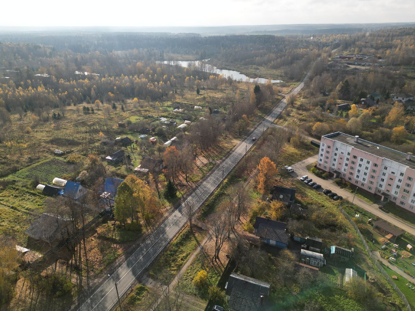 видео с коптера, обновление дорог в можайском округе,