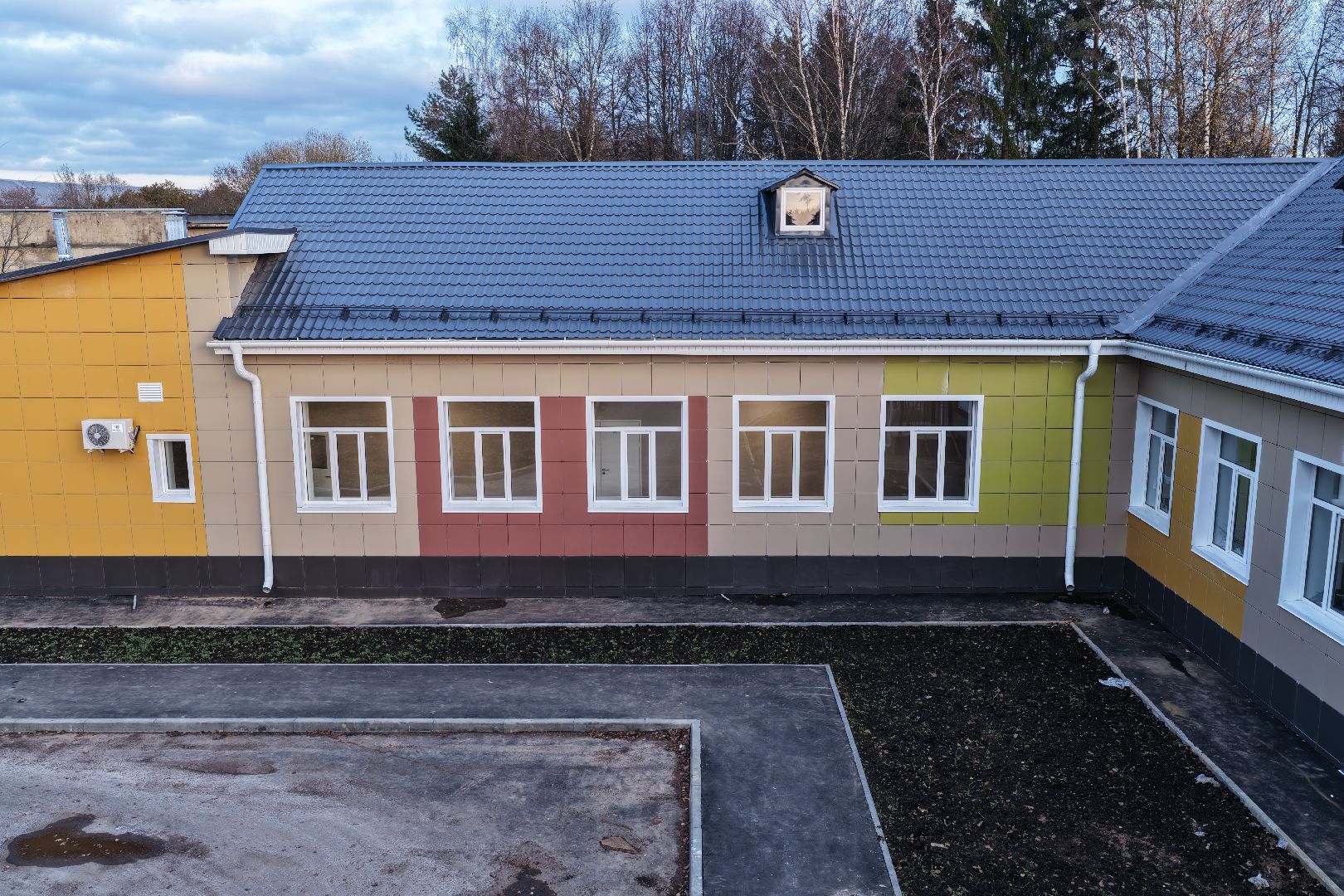 видео с коптера, школа в колычево, школа в можайском,