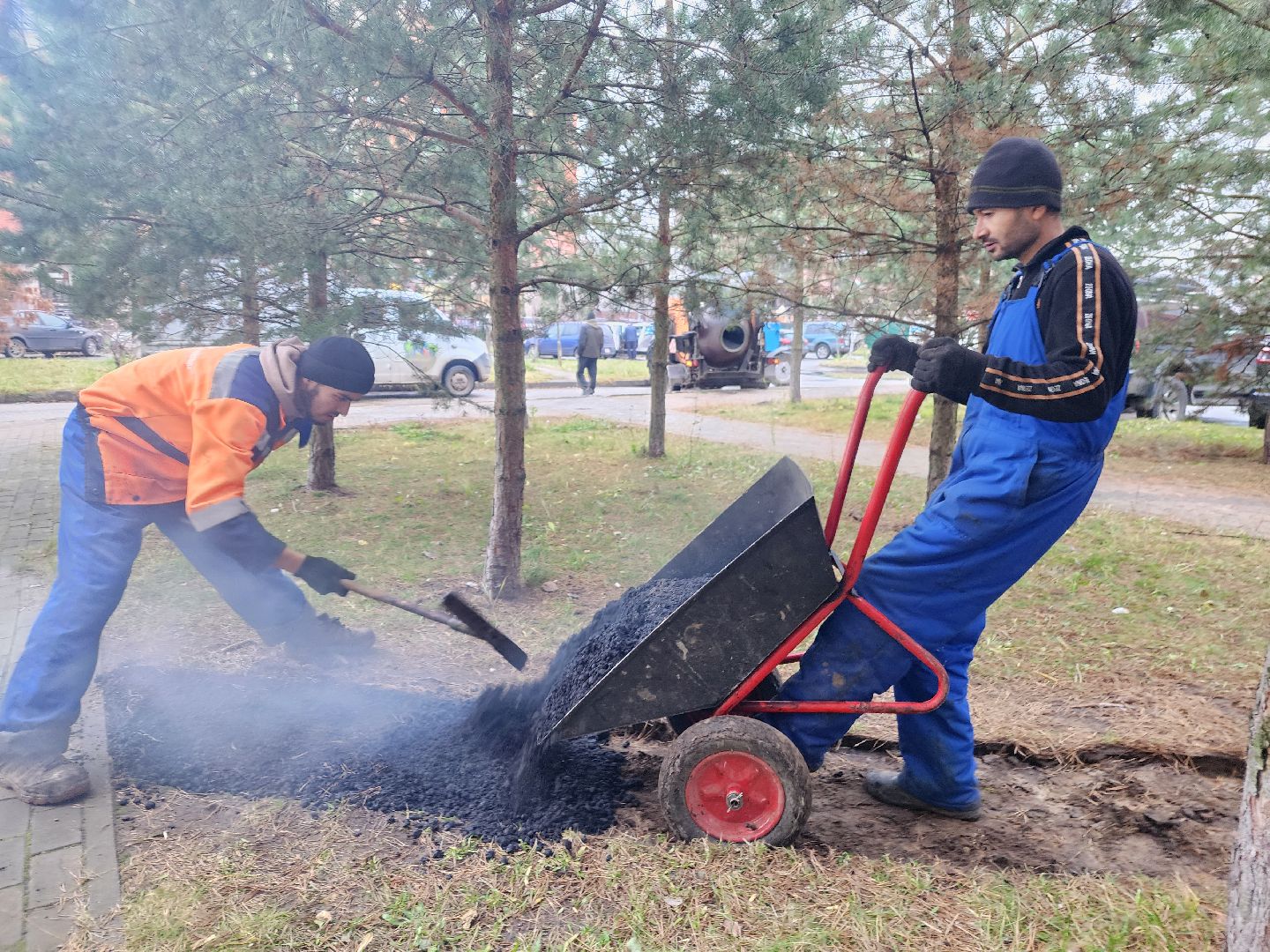 фрязино, народная тропа, асфальтирование тротуаров, благоустройство,