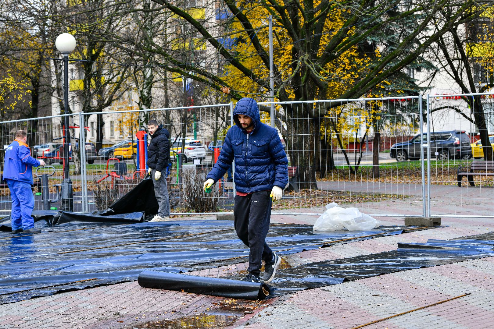 каток, новый год, монтаж,