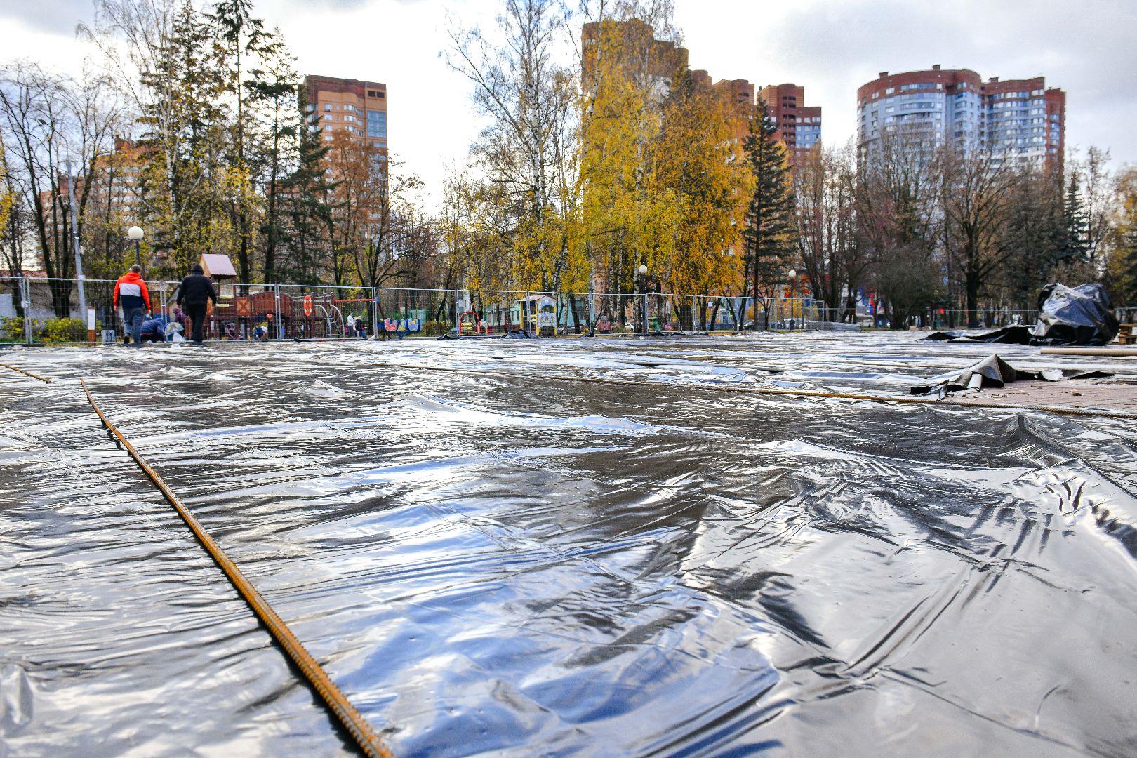 каток, новый год, монтаж,