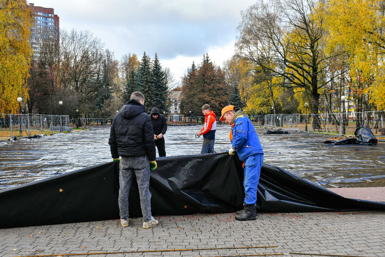 каток, новый год, монтаж,