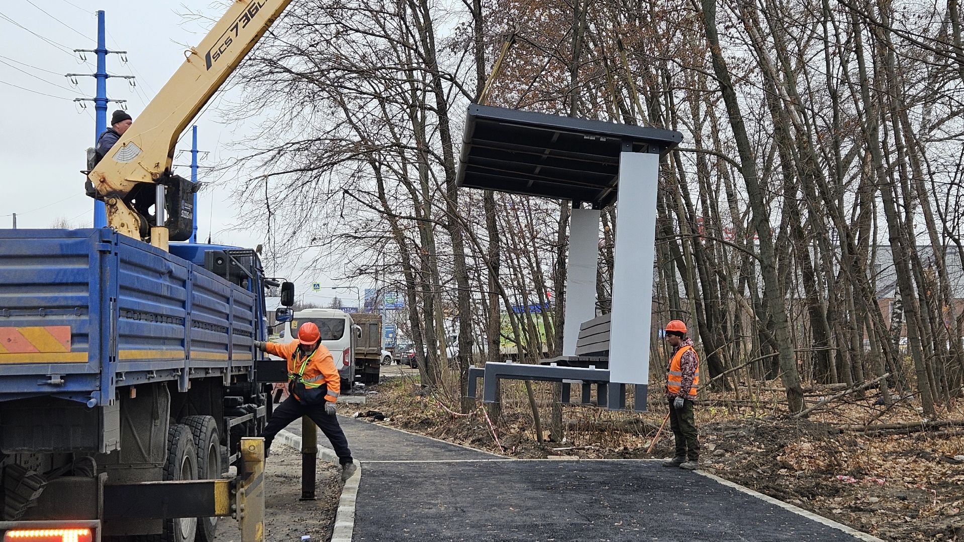 долгопрудный, новые водники, автобусная остановка,