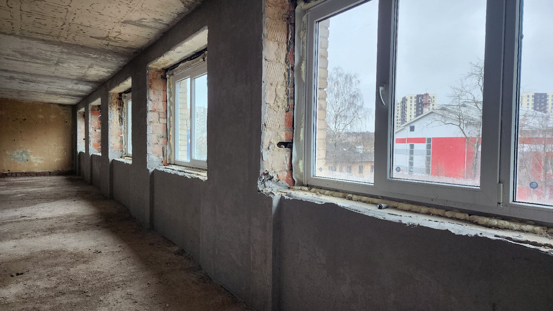 Гостиница , Лобня,Штукатурка стен ,