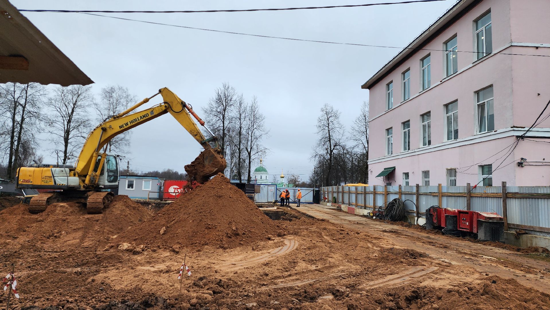 истра, строительство, строительство пристройки, школа,