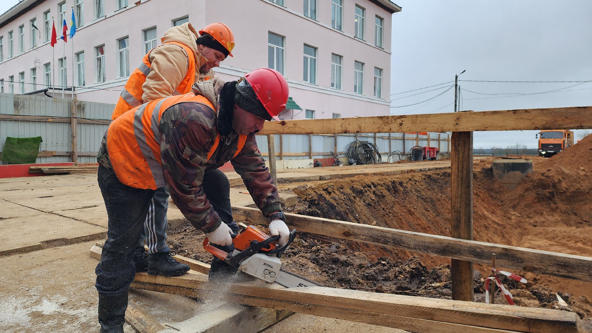 истра, строительство, строительство пристройки, школа,