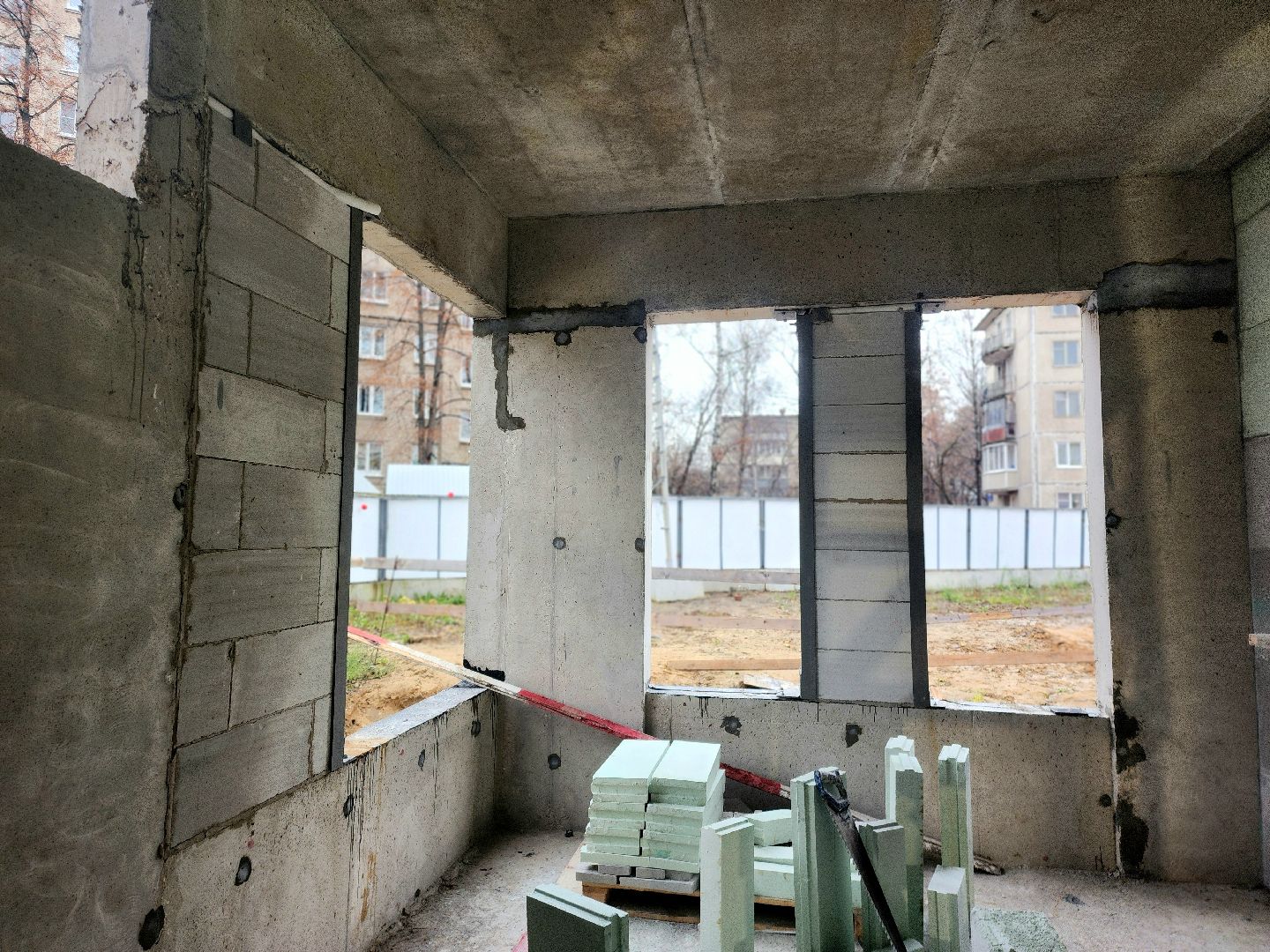 строительство, дошкольное отделение, детский  сад, работы на фасаде,