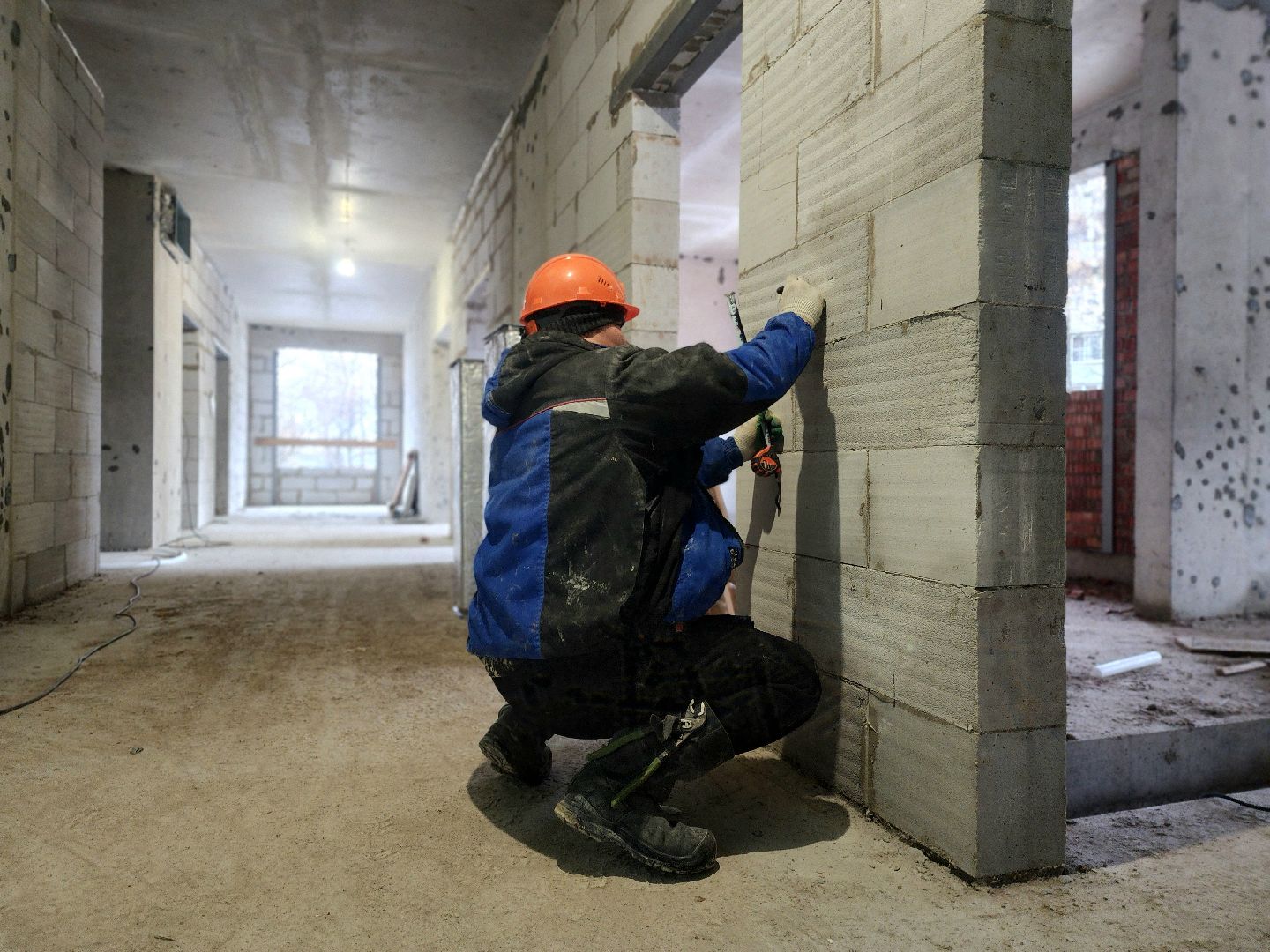 строительство, дошкольное отделение, детский  сад, работы на фасаде,