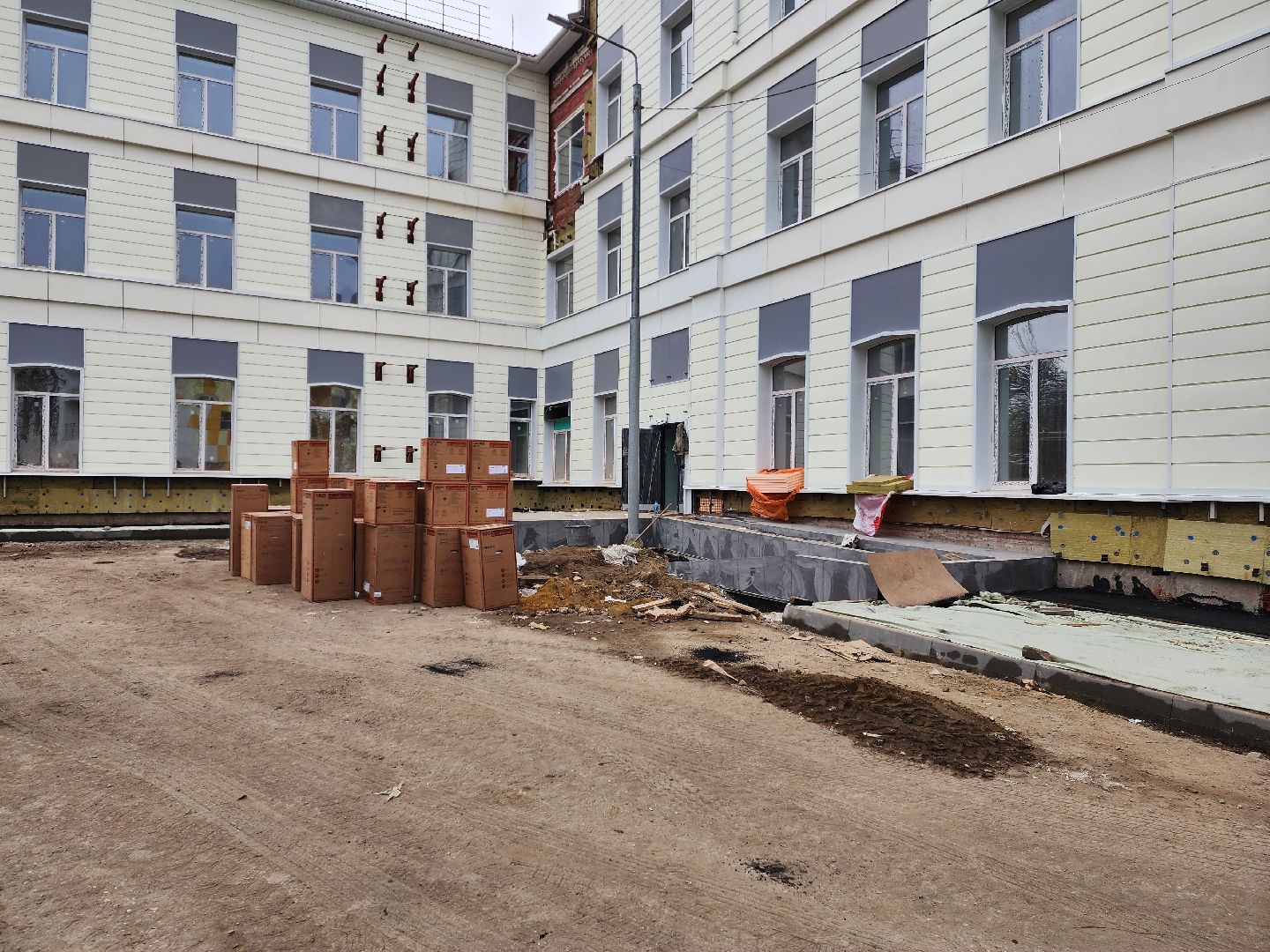 раменское, строительство, капитальный ремонт терапевтического корпуса раменской больницы, благоустройство прилегающей территории ,