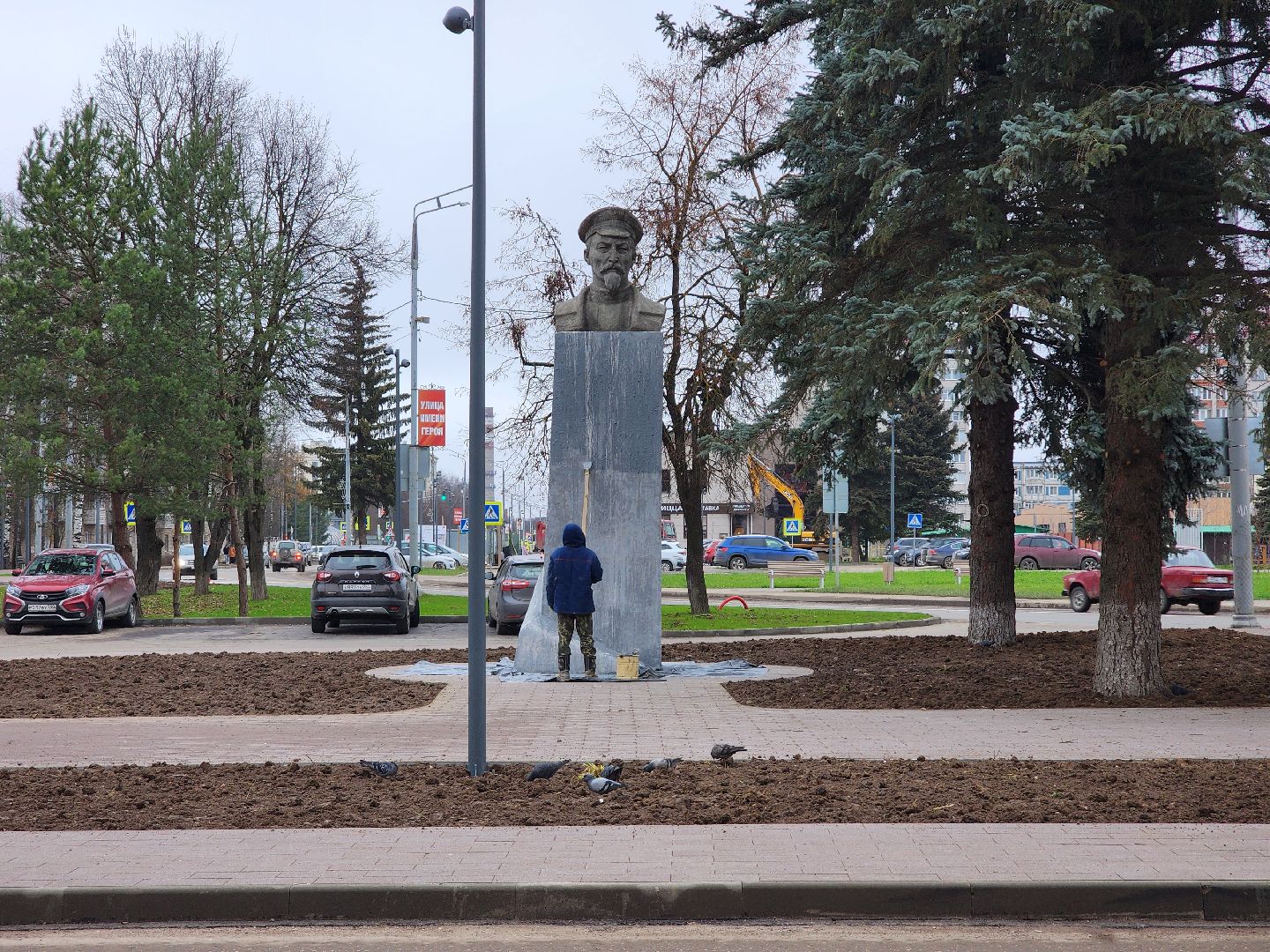 сергиев посад, сергиево-посадский городской округ, хотьково, улица михеенко, благоустройство, площадь хотьково, замена коллектора, озеленение,общественный совет,
