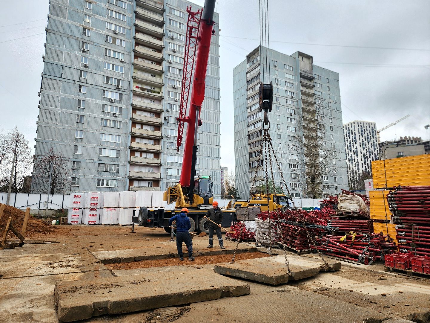 строительство, школа, монолитные работы, новый корпус,