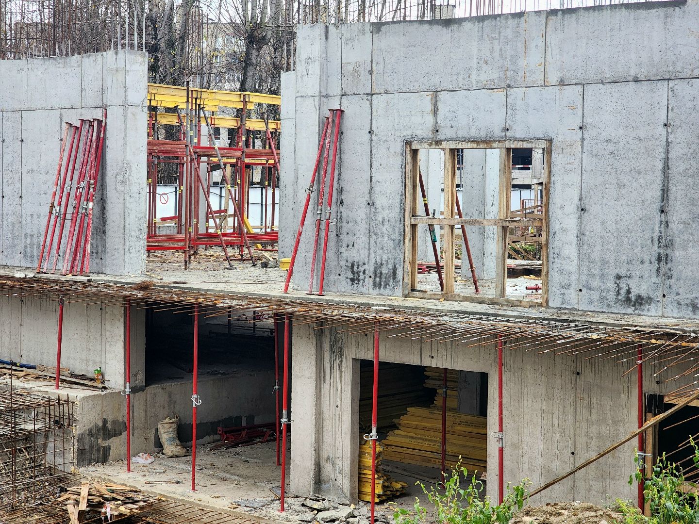 строительство, школа, монолитные работы, новый корпус,