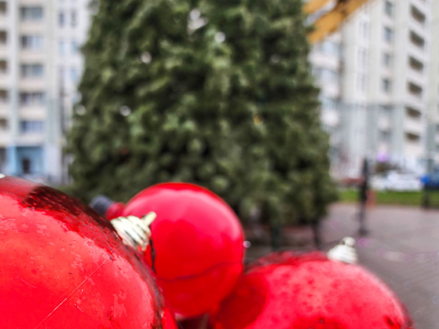 Подольск, Новогодняя елка,  Подольский комбинат благоустройства, Гирлянды,